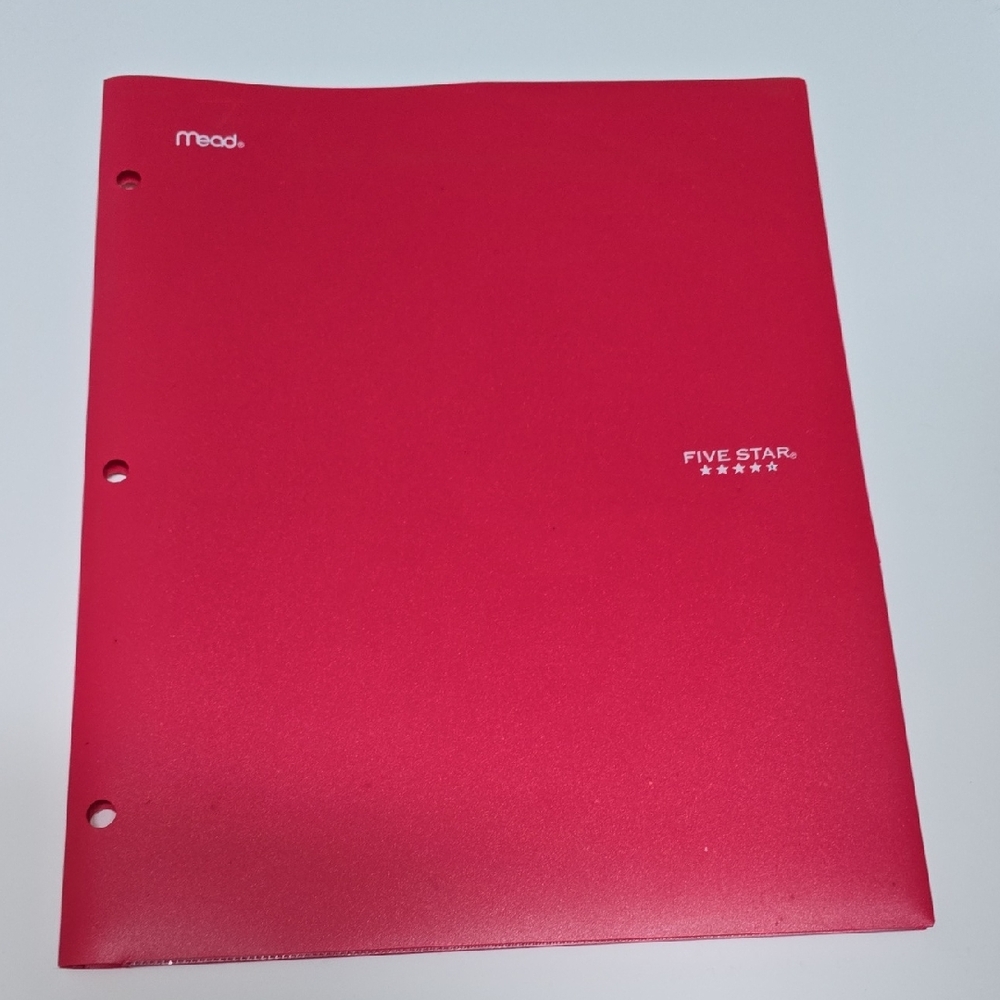 Mead Five Star Red Elite Folder